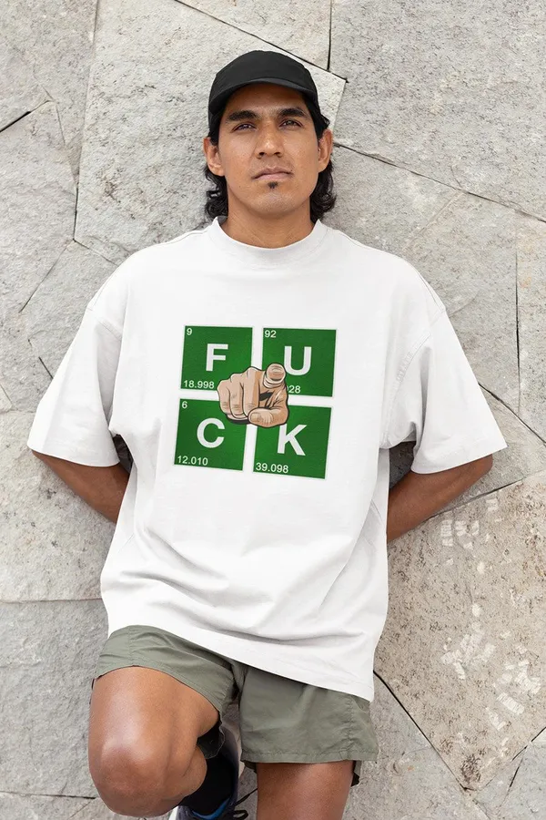 Sale_Manmaker_Fu_K_You_White_Oversized_T_Shirt_Xl