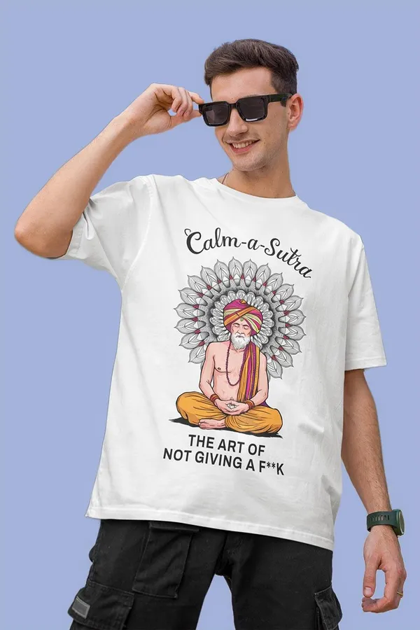 Sale_Manmaker_Calm_A_Sutra_Oversized_T_Shirt