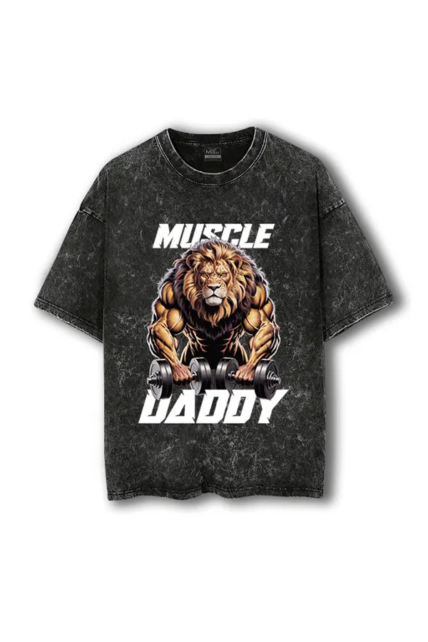Manmaker_Muscle_Daddy_Lion_Acid_Wash_Oversized_Gym_T_Shirt