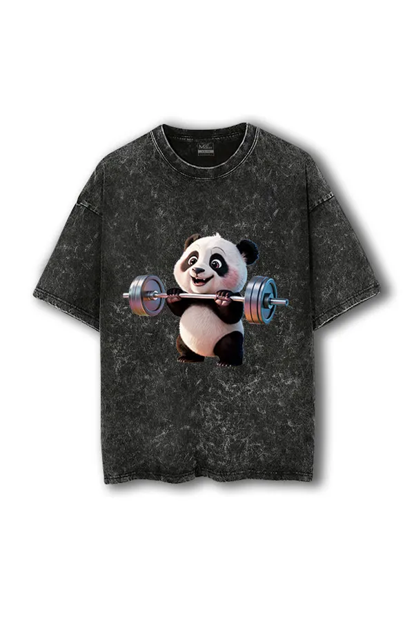 Manmaker_Panda_Acid_Wash_Oversized_Gym_T_Shirt