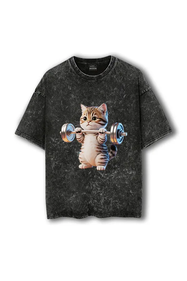 Manmaker_Cat_Acid_Wash_Oversized_Gym_T_Shirt