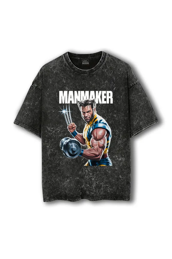 Manmaker_Wolverine_Acid_Wash_Oversized_Gym_T_Shirt