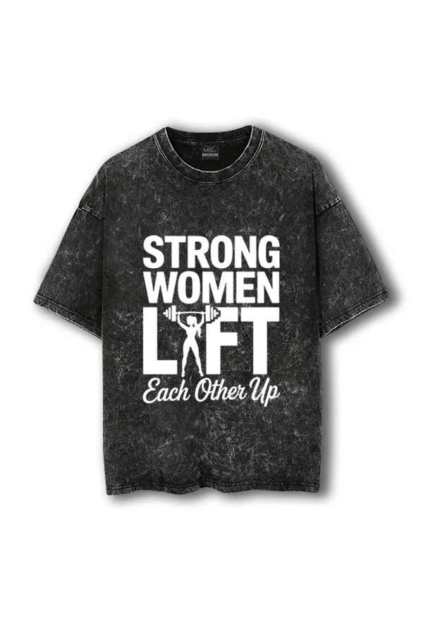 Manmaker_Strong_Women_Acid_Wash_Oversized_Gym_T_Shirt
