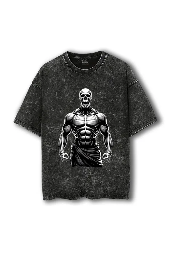 Manmaker_Muscular_Skull_Acid_Wash_Oversized_Gym_T_Shirt