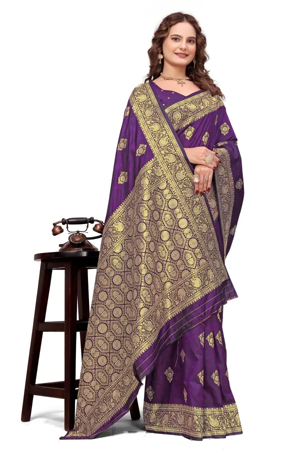 Purple_Banarasi_Silk_Saree_With_Golden_Zari_Work_Kb_Star_Default_Title