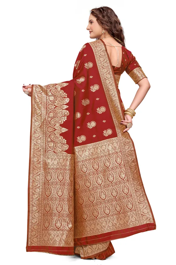 Maroon_Banarasi_Silk_Saree_With_Golden_Zari_Work_Kb_Star_Default_Title