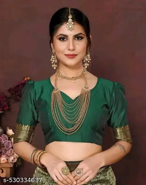 Olive_Banarasi_Silk_Woven_Brocade_Saree_For_Women