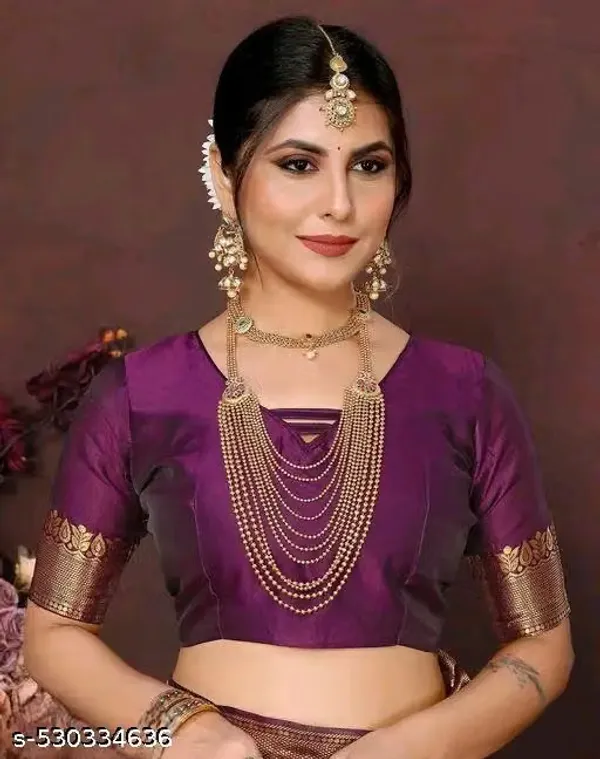 Brown_Banarasi_Silk_Brocade_Saree_For_Women