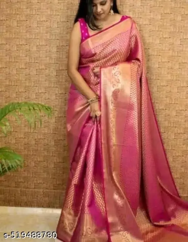 Pink_Banarasi_Silk_Woven_Ethnic_Saree_For_Women