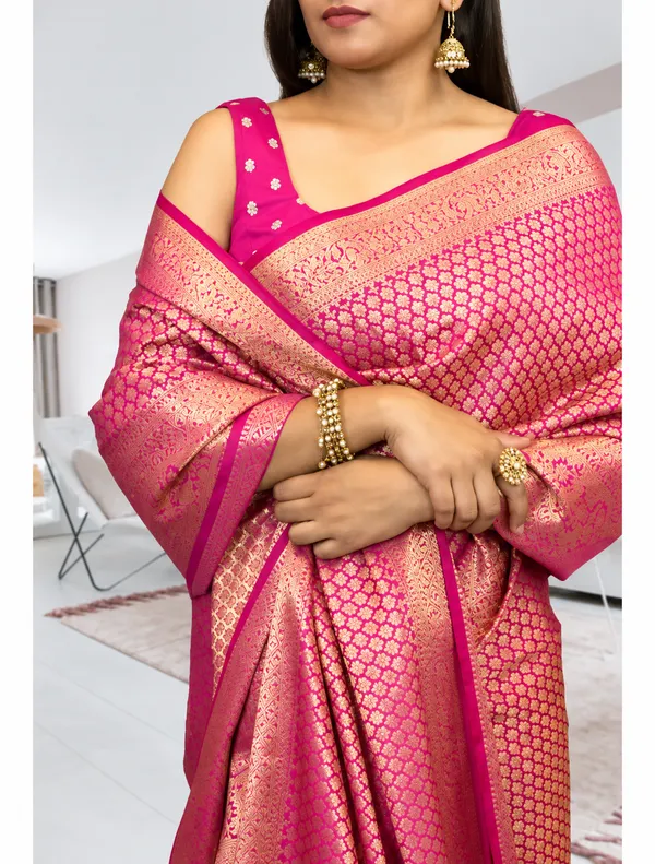 Pink_Banarasi_Silk_Woven_Ethnic_Saree_For_Women