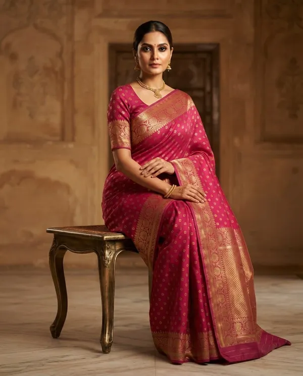 Pink_Banarasi_Silk_Woven_Saree_For_Women