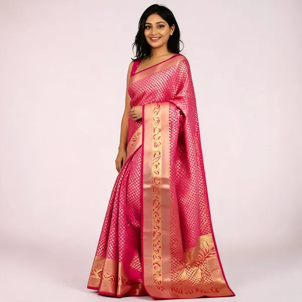 Pink_Banarasi_Silk_Woven_Ethnic_Saree_For_Women