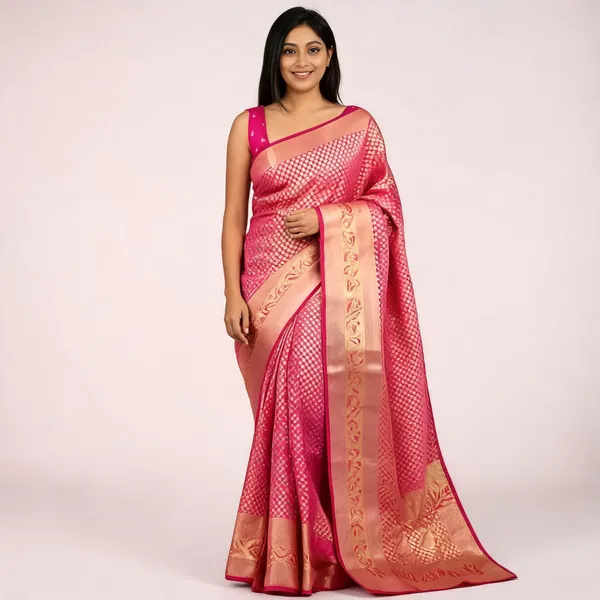 Pink_Banarasi_Silk_Woven_Ethnic_Saree_For_Women