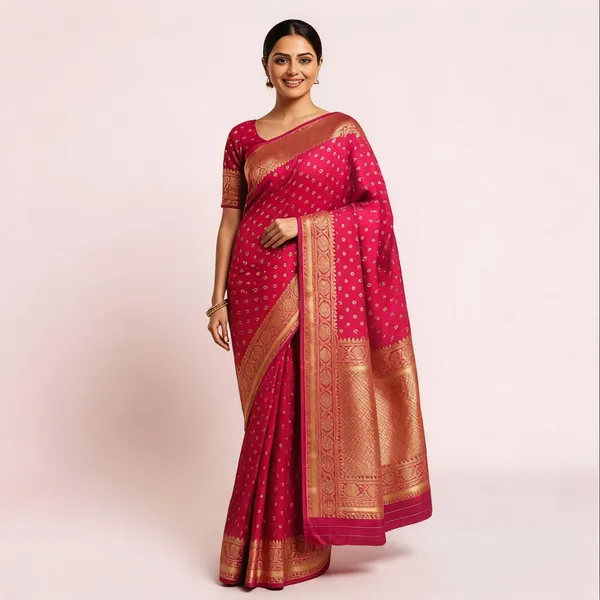 Red_Banarasi_Silk_Kanjivaram_Style_Saree_For_Women