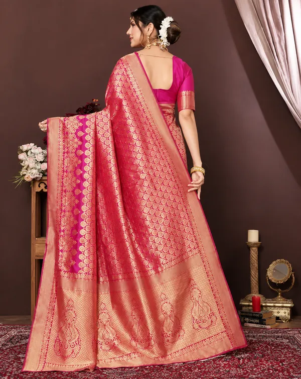 Pink_Banarasi_Silk_Woven_Saree_For_Women