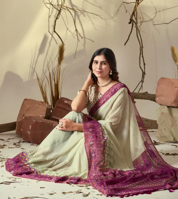 Aasna_Fashion_Women's_Cream_Soft_Georgette_Saree_with_Contemporary_Magenta_Patola-Inspired_Geometric_Digital_Print_Border_and_Tassel_Pallu