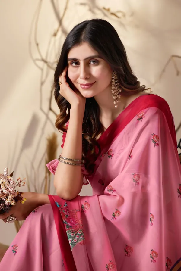 Aasna_Fashion_Women's_Pastel_Pink_Soft_Georgette_Saree_with_Delicate_Digital_Floral_Prints,_Contrasting_Deep_Pink_Borders,_and_Geometric_Pallu_Panels