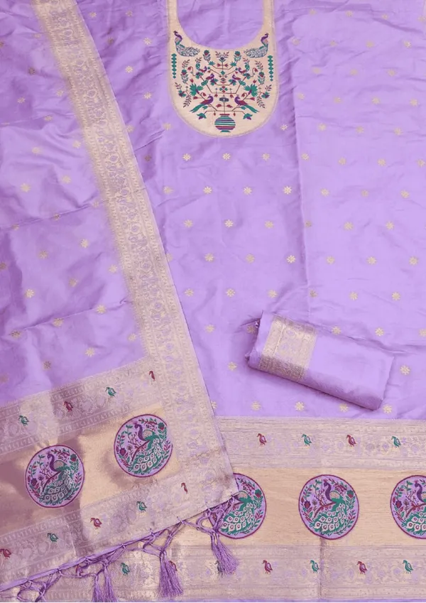 Lavender_Printed_Unstitched_Suit_Set_for_Women