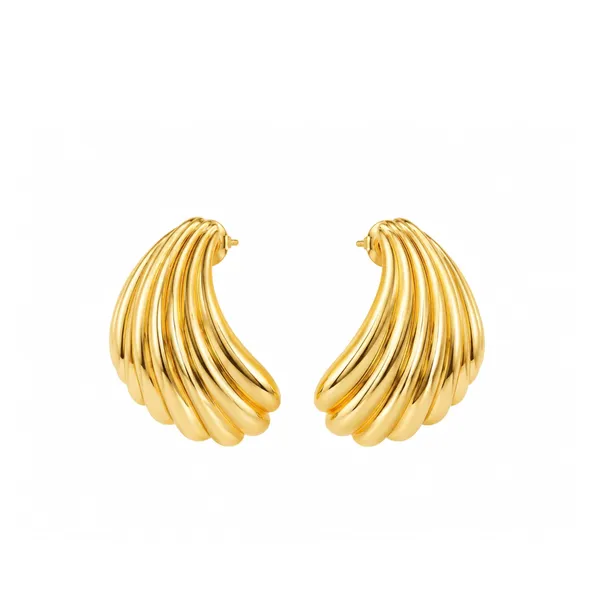 Gold_Tone_Layered_Curved_Earrings_for_Women