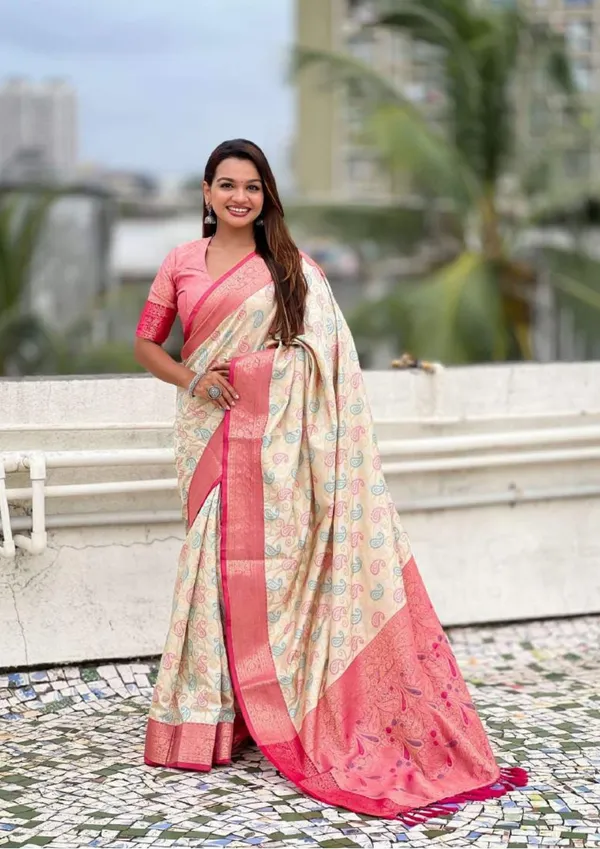 Pink_Printed_Saree_For_Women