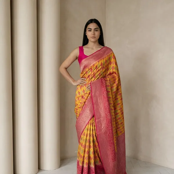 Pink_Printed_Ethnic_Saree_For_Women