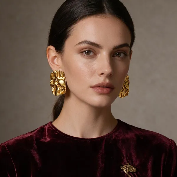 Gold_Tone_Stainless_Steel_Abstract_Earrings
