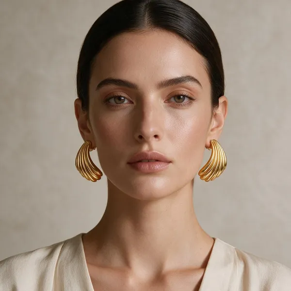 Gold_Tone_Layered_Curved_Earrings_for_Women