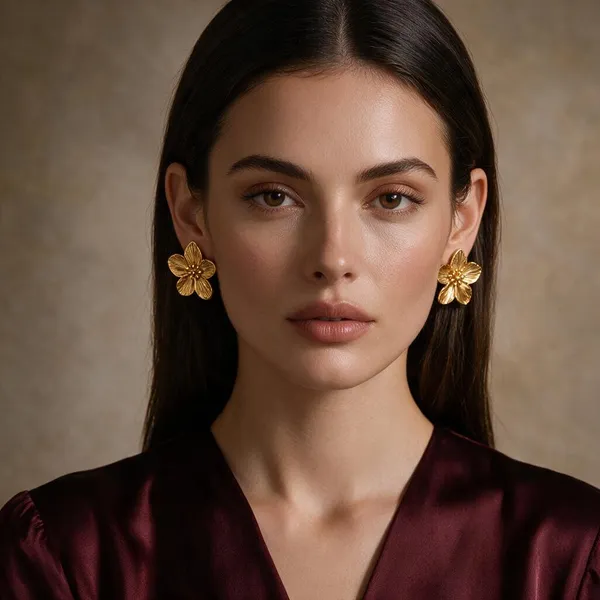 Gold_Stainless_Steel_Floral_Stud_Earrings_for_Women