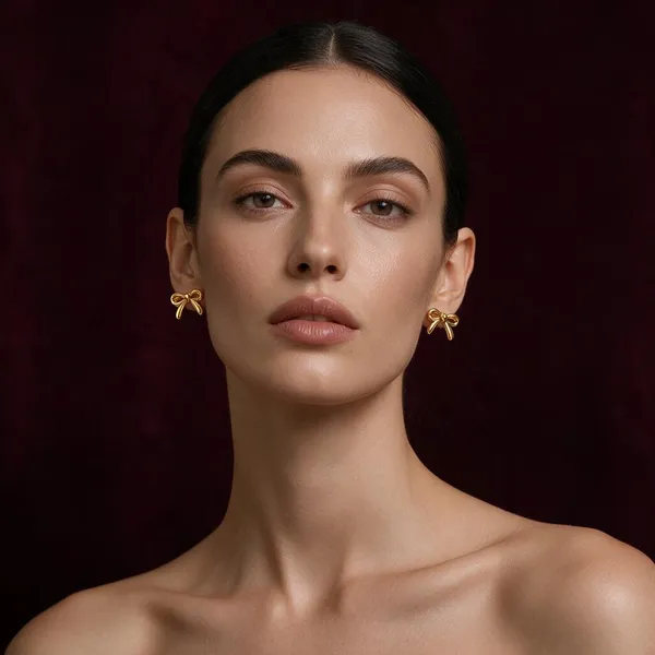 Gold_Tone_Bow_Stud_Earrings_for_Women