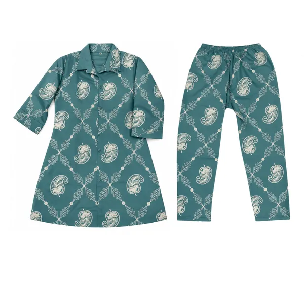 Teal_Printed_Straight_Kurta_Pant_Set_for_Women