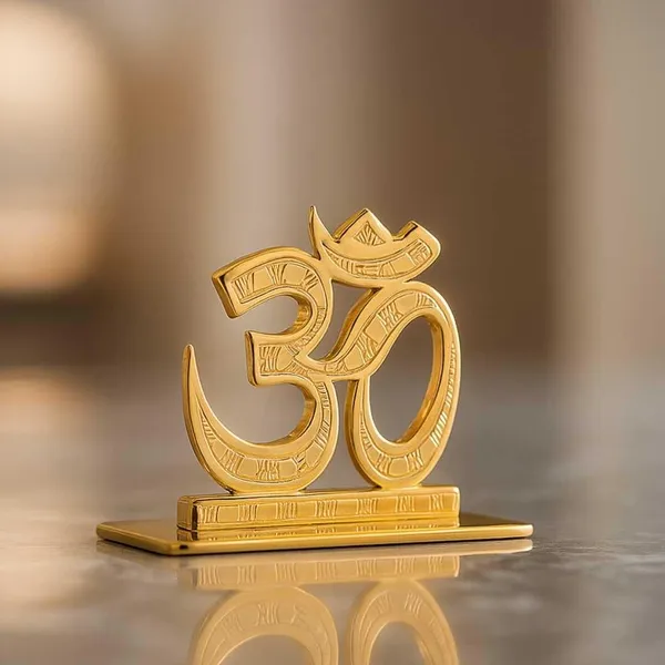 Om_Car_Dashboard_Decor_Brass