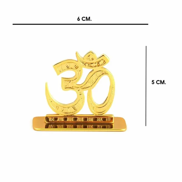Om_Car_Dashboard_Decor_Brass