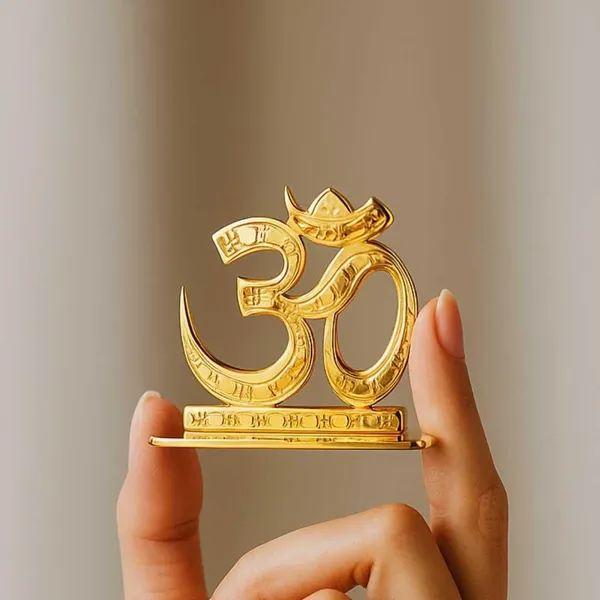Om_Car_Dashboard_Decor_Brass