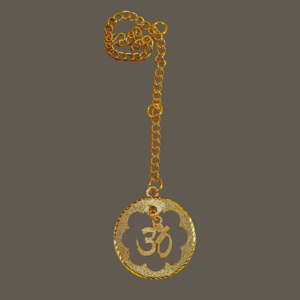 Om_Car_Hanging_Brass
