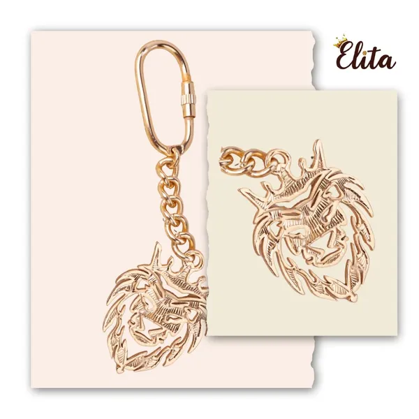 Lion_Keychain_With_Carabiner_Clip