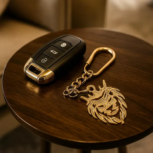 Lion_Keychain_With_Carabiner_Clip