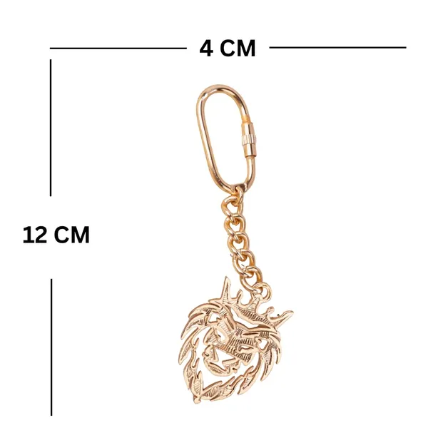 Lion_Keychain_With_Carabiner_Clip