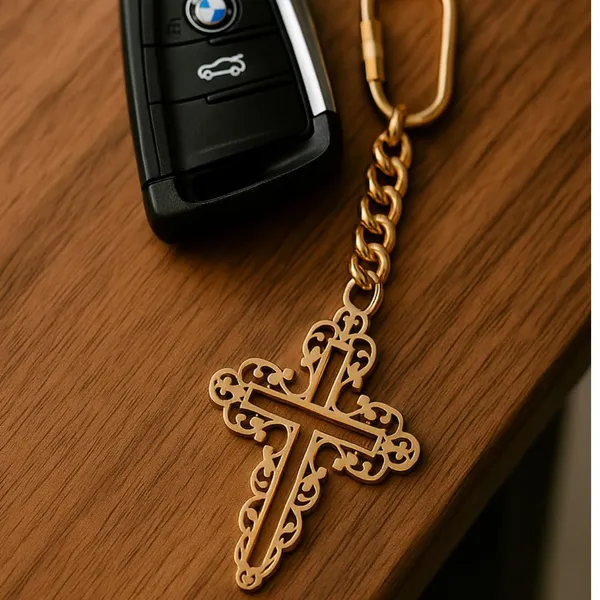 Cross_Keychain_With_Chain