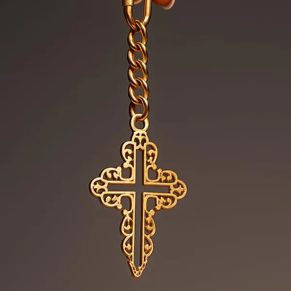 Cross_Keychain_With_Chain