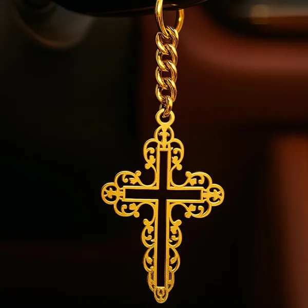 Cross_Keychain_With_Chain