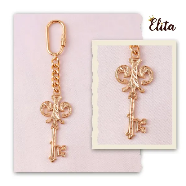 Key_Keychain_With_Brass_Chain