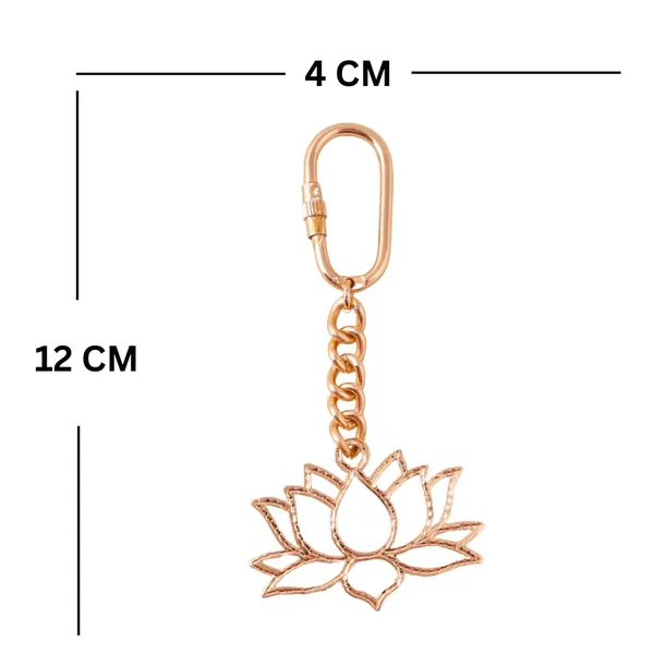 Lotus_Flower_Keychain_With_Brass_Chain