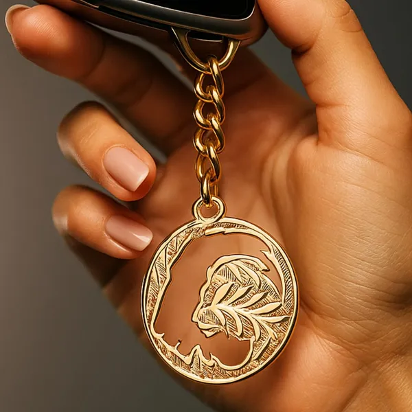 Lion_Keychain_With_Pendant