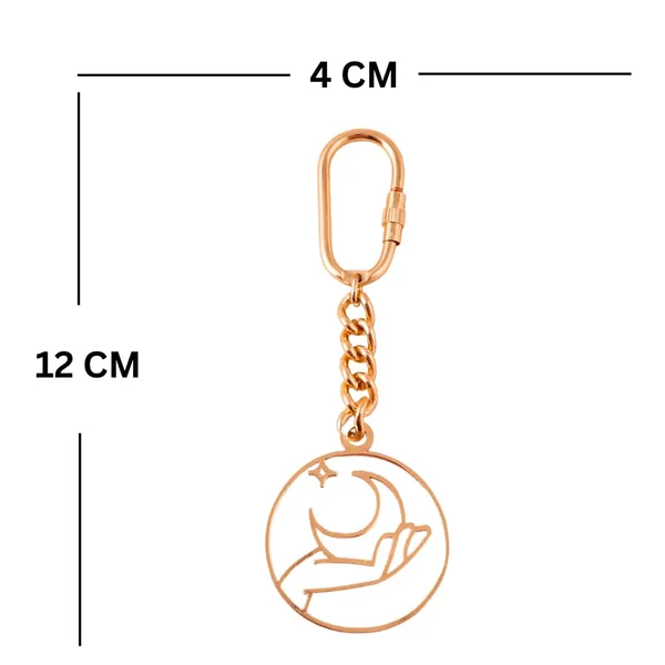 Moon_And_Star_Keychain_With_Carabiner