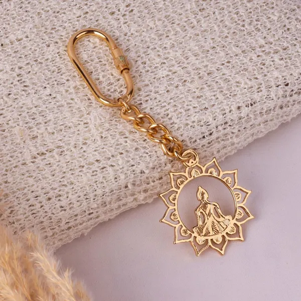 Lotus_Flower_Buddha_Keychain_With_Carabiner_Clip
