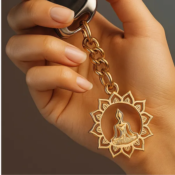 Lotus_Flower_Buddha_Keychain_With_Carabiner_Clip