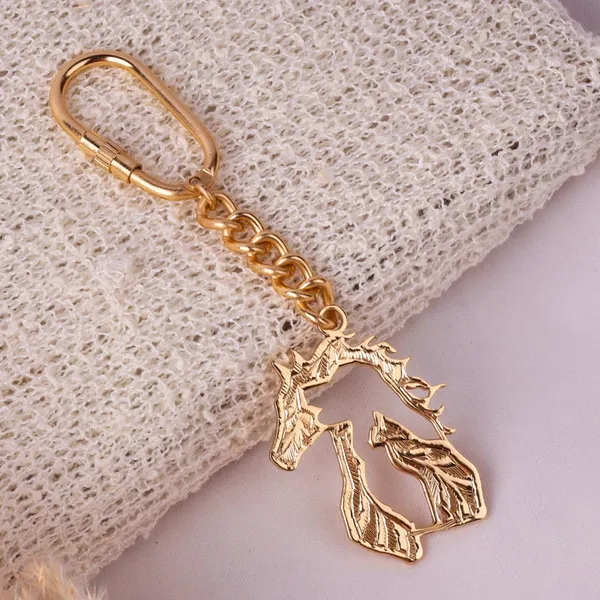 Horse_Keychain_With_Carabiner_Clip