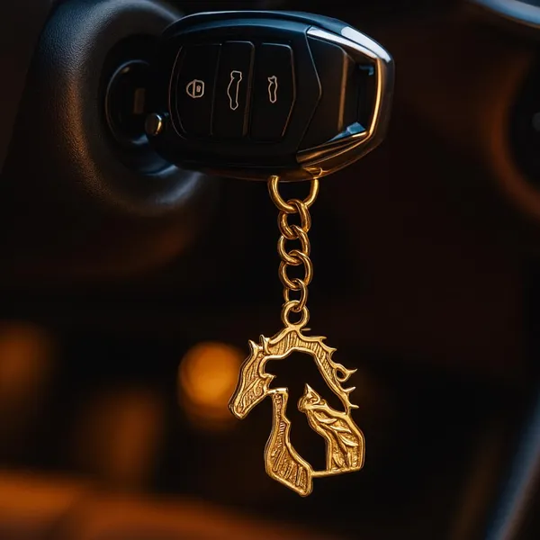 Horse_Keychain_With_Carabiner_Clip