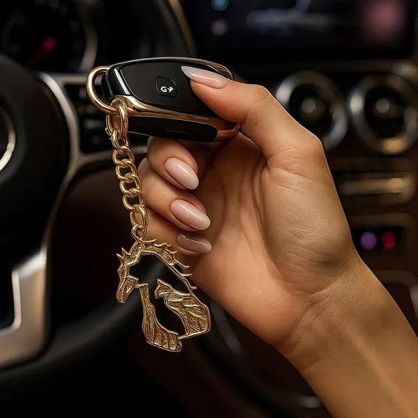 Horse_Keychain_With_Carabiner_Clip