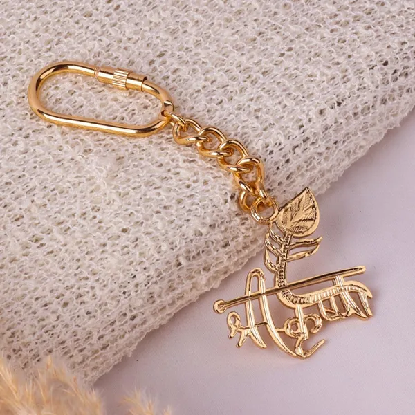 Brass_Krishna_Keychain_With_Chain